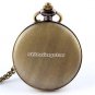 Antique Bronze Eagle Quartz Pocket Watch Necklace Pendant Men Women Gift CA P221