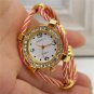 Special Steel Wire Crystal Dial Quartz Bracelet Bangle Wrist Watch Women's Lady