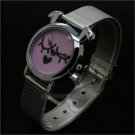 Fashion Round Mesh Rabbit Wrist Quartz Simple Analog Watch Women 86 Gift Q2678