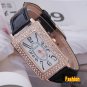 Muitl-color Square Crystal Leather Band Women Lady Quartz 86 Gift Wrist Watch