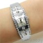 Fashion Silver Bracelet Bangle Rhinestone Crystal Wrist Watch Trendy 86 Women