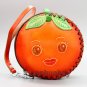 Cute Orange Genuine Leather Handmade ZipMoney Coin Purse Wallet Women Lady ZP93