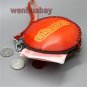 Cute Orange Genuine Leather Handmade ZipMoney Coin Purse Wallet Women Lady ZP93