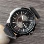 Classicial Delicate Dial Date Black Leather Band Wirst Watch Unisex Men Q4211