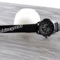 Classicial Delicate Dial Date Black Leather Band Wirst Watch Unisex Men Q4211
