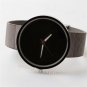 Black Dial Metal Net Mesh Band Quartz WristWatch Men Lady Unisex Xmas Gift Q1003