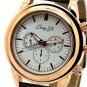 Simple Round Analog Crystal Faux Leather Gift Women Lady  Quartz Wrist 86 Watch