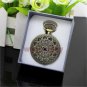 New Spider Web Hollow Necklace Quartz Pocket Watch Pendant Chain Box Men P01