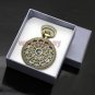 New Spider Web Hollow Necklace Quartz Pocket Watch Pendant Chain Box Men P01
