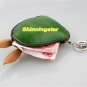 Cute Green Rabbit Genuine Leather Handmade Money Coin Zip Purse Wallet Kid ZP121