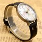 Black PU Leather Map Dial Analog Quartz Wrist Watch Women Lady Men Gifts Q3467