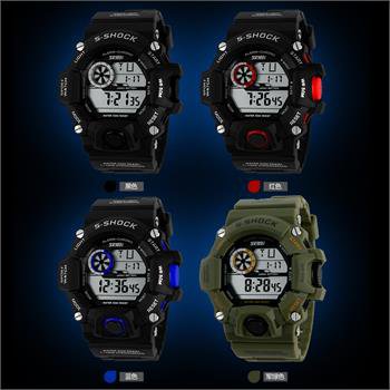 Cool ArmyMilitary Silicone Alarm LED Digital Date Outdoor Sport Wirst Watch Men