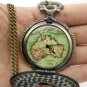 Retro Australia Map Style Quartz Pocket Watch Necklace Pendant Men 86 Gift P54