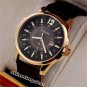 Classicial Luxury Delicate Dial Date Leather Quartz WirstWatch Unisex Men Gift