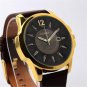 Classicial Luxury Delicate Dial Date Leather Quartz WirstWatch Unisex Men Gift