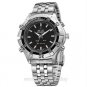 WEIDE Luxury Waterproof Resist LED Stainless Steel Quartz WristWatch Men WH90501