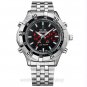 WEIDE Luxury Waterproof Resist LED Stainless Steel Quartz WristWatch Men WH90501