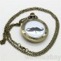 Black Beard Cuff Mustache Pendant Vintage Pocket Watch Necklace 86 Gift P141