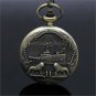 Retro Bronze Charm Pattern Pendant Chain Quartz Pocket Watch Men 86 Women Gift