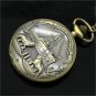 Retro Bronze Charm Pattern Pendant Chain Quartz Pocket Watch Men 86 Women Gift