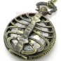 Bronze Chilopod Shape Pocket Watch Necklace Pendant Chain 86 Hour Gift P105