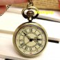 Retro Roma Number Dial Quartz Pocket Watch Pendant Necklace 86 Gift P96