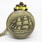 Constitution Sailing Canvas Boat Ship Pocket Watch Pendant Necklace Unisex P77