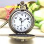 Bronze Nightmare Before Christmas Pocket Watch Necklace Pendant Chain Unisex P49