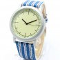 Simple Round Analog Woven Band Monochromatic Quartz Wrist Watch Gift 86 Women