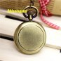Retro Roman Number Dial Quartz Pocket Watch Pendant Necklace 86 Gifts P96