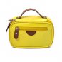 LYCEEM Yellow Waterproof Toiletry Bag Women Makeup Mini Girl Lady Shower Bag