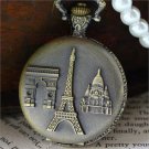 Vintage Triumphal Arch Arc de Triomphe Paris Eiffel Tower Pocket  86 Watch P86