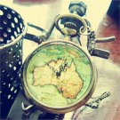 Fashion Australia Map Quartz Pocket Watch Necklace Pendant Mens 86 Gift P58
