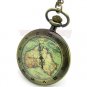 Australia Map Quartz Pocket Watch Necklace Pendant 86 Lady Women Men Gift P55