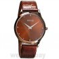 Classic SINOBI Brown Leather Band Brown Face Men Quartz Wrist Watch 86 S914103