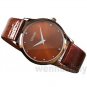 Classic SINOBI Brown Leather Band Brown Face Men Quartz Wrist Watch 86 S914103