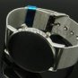Cool Blue LED Watch Silver Metal Iron Mesh Dial Digital Sports Boys mens 86L8811
