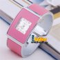 Elegant Square Bangle Bracelet Crystal Quartz Wrist Watch Lady Girl Hour Women A
