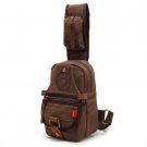 Fashion Messenger Canvas Zipper Buckle Men Shoulder Bag Cowboy Cow Leather 86