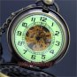 Classical Bronze Openwork Pendant Luminous Mechanical FOB Hour Gift P250 DE
