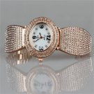 Lady Charm Crystal Round Dial Steel Band Quartz Wrist Watch Women GiftsB6938