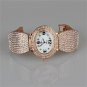Lady Charm Crystal Round Dial Steel Band Quartz Wrist Watch Women GiftsB6938