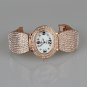 Lady Charm Crystal Round Dial Steel Band Quartz Wrist Watch Women GiftsB6938