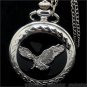 Vintage Eagle Wing Silver Quartz Pocket Watch Necklace Pendant Wholesale 86 P144