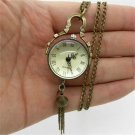 Glass Ball Bull Eye Necklace Pendant Quartz Pocket Watch Womens Xmas 86 Gift P10