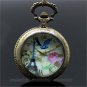 Bronze Eiffel Tower Rome Roman Quartz Pocket Watch Necklace Pendant 86 Gift P196