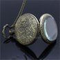 Bronze Eiffel Tower Rome Roman Quartz Pocket Watch Necklace Pendant 86 Gift P196