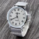 KEVIN Silver Fashion Elegant Stainless Steel Quartz Wrist Watch Men Women Gifts