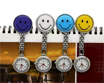 Cute Kid Nurse Chain Cross Smile Quartz Pocket Watch Round Gift Women Analog 86