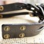 Vintage Weave Wrap Flower Leather Bracelet Quartz WristWatch Women Black 8B1501